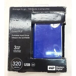 My Passport Essential 320 GB Portable Hard Drive Western Digital Open Box